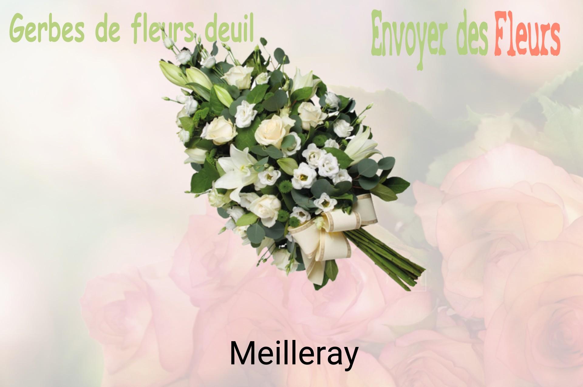 Gerbe de fleurs de deuil livrée à Meilleray